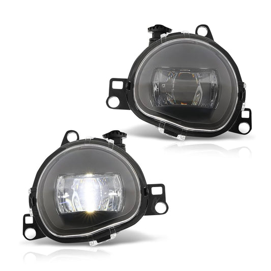 G-PLUS Front Bumper Fog Light Lamps Left & Right Compatible with Volvo C40 2020-2024 / XC40 2017-2024 Fit Volvo S90 / V90 2021-2024 32228794, 32228795 Black