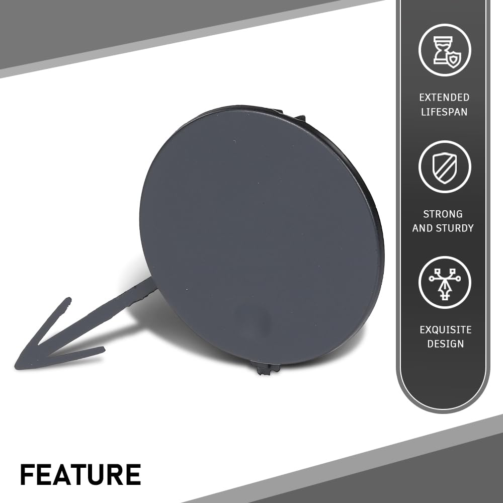G-PLUS Front Bumper Tow Hook Eye Cover Cap Compatible with Ford Explorer (submodel: Base, Limited, Platinum, Sport, XLT) 2018-2019 JB5Z17A900AB, FO1029104 Black PP