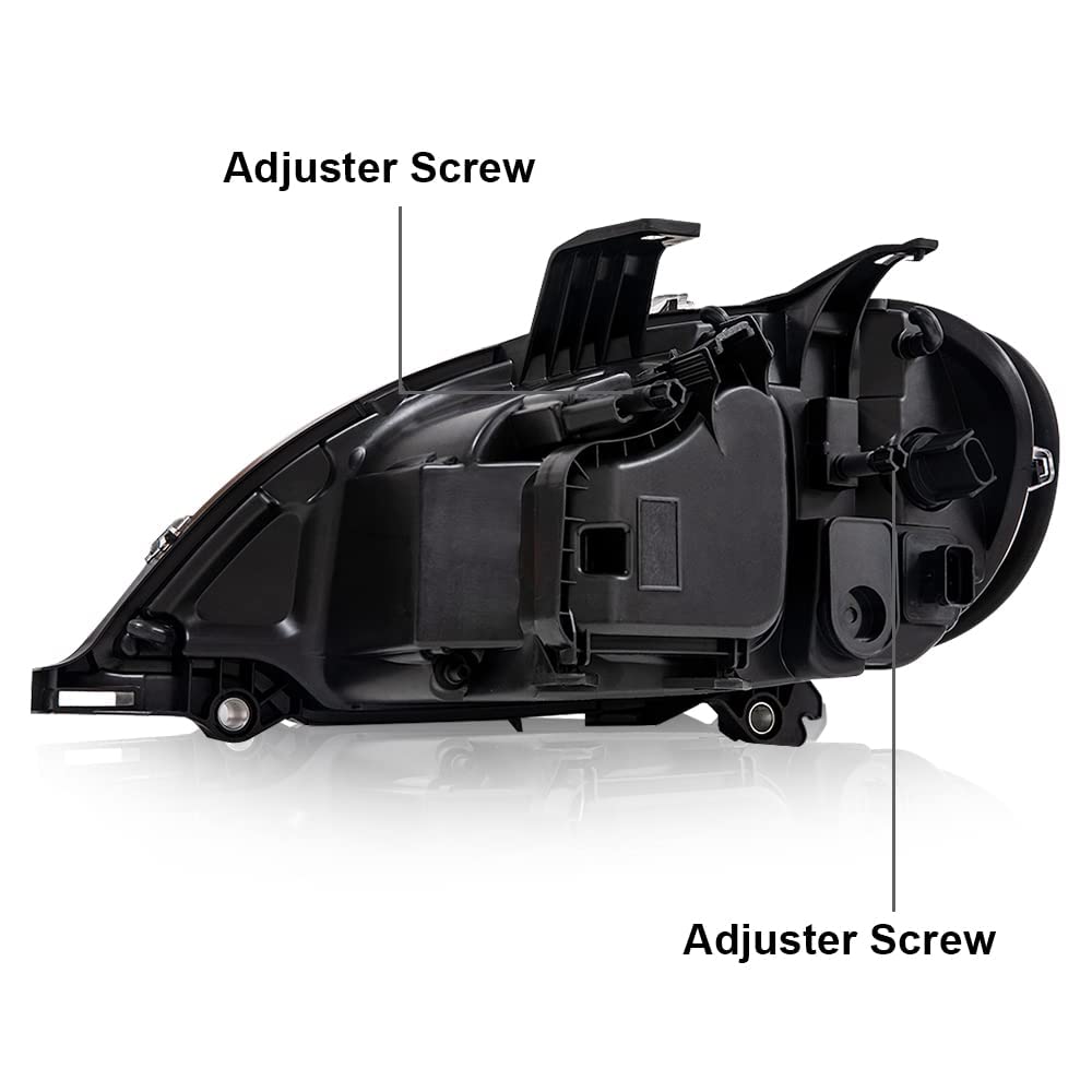 G-PLUS Headlights Assembly, Compatible with 2005-2012 Freightliner M2 Models Right Bumper Headlamps, Clear Lens Chrome Housing Amber Reflector