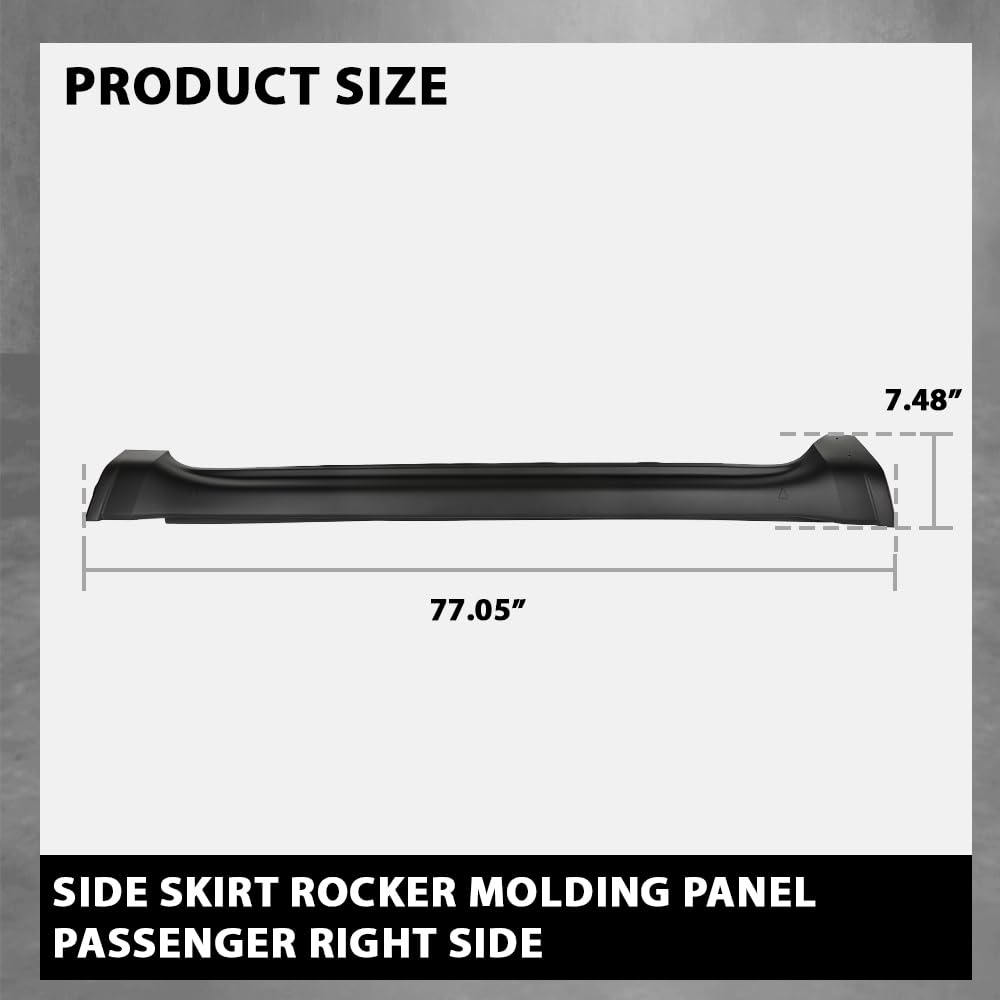 G-PLUS Skirt Rocker Panel Molding Door Sill Plate Right Compatible with Jeep Grand Cherokee 2014-2022 5NP50RXFAA