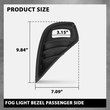 G-PLUS Front Fog Light Lamp Bezel Passenger Right Side Compatible with Toyota Highlander 2020-2023 TO1039239, 520300E110