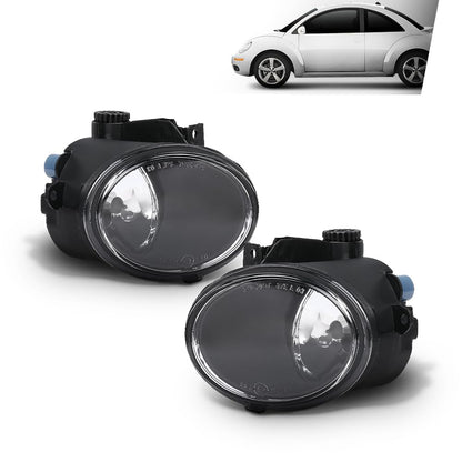 G-PLUS Pair Fog Lamp Light with Bulb Compatible with VW Beetle 2006-2010 1C0941699E, 1C0941700E Black
