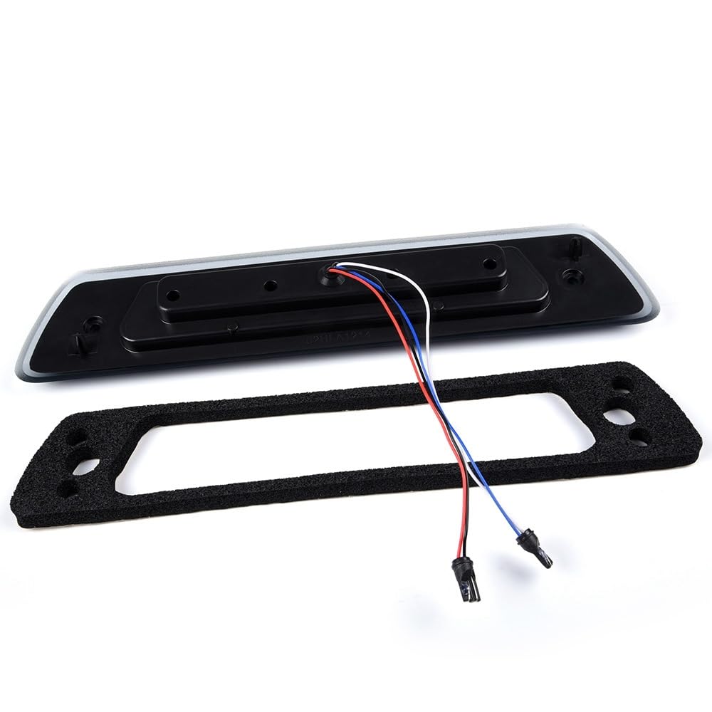 G-PLUS LED Third Brake Light Compatible with Ford F150 Optic Style 2009 2010 2011 2012 2013 2014 3rd High Mount Stop Lamp, Smoky Lens Chrome Housing, ‎‎AL3Z13A613E FO2890102