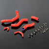 G-PLUS Silicone Radiator Hose Coolant Pipe Clamps Kit Compatible With Kawasaki ZRX1200R 2002-2007 2003 2004 2005 2006 Red