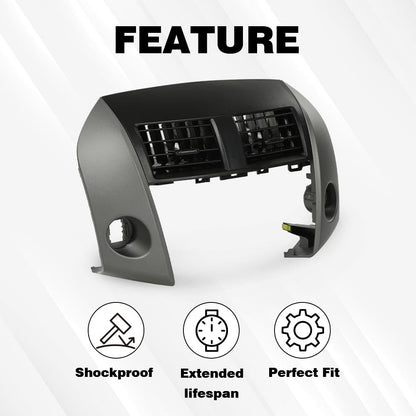 G-PLUS Center Dash A/C Heater Air Vent Cover Trim Bezel Switch Compatible with Toyota Rav4 2006-2012 Dashboard Air Vent Panel