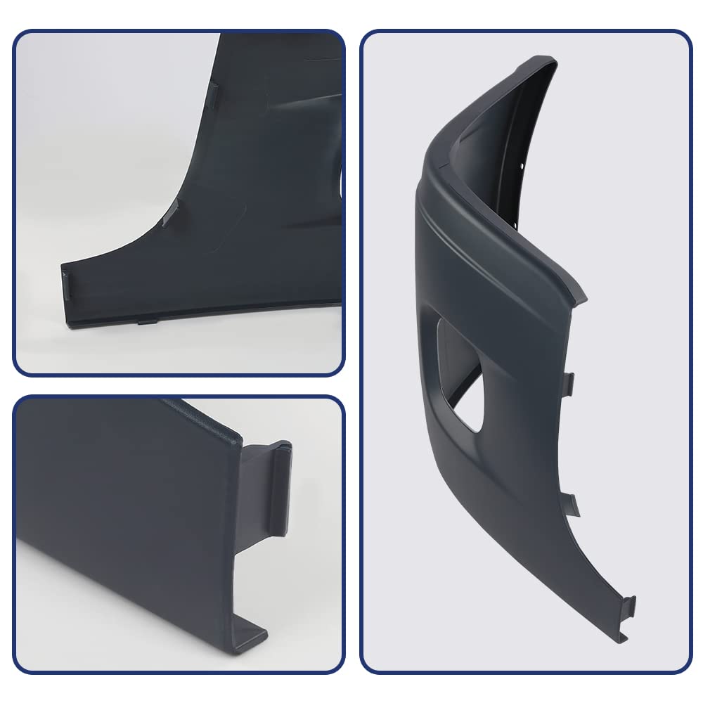 G-PLUS Bumper Reinforcement & Cover w/Fog Hole Right Passenger Side Compatible with 2008-2017 Freightliner Cascadia 2127301003 2127301007 Z2128619003 2127300005