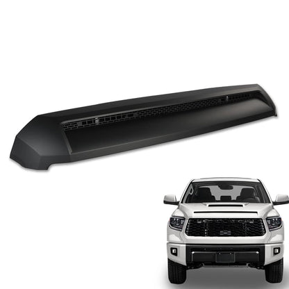 G-PLUS Front Upper Hood Bulge Molding Grille & Bumper Lower Grille Insert Compatible with 2014-2021 Toyota Tundra 761800C030C0 TO1231102 Black