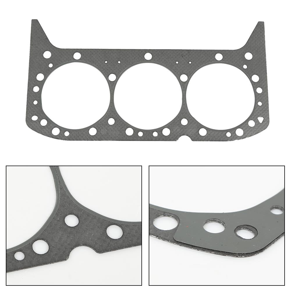 G-PLUS Head Gasket Set Bolts Compatible with Chevy S10 1996-2004/Fit Chevy Silverado GMC Sierra 1500 1999-2006/Fit GMC Savana Chevy Express 1500 1996-2006 4.3L 262CID V6 OHV HS9354PT-6, ES74034