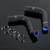 G-PLUS Silicone Radiator Coolant Hose Pipe Kit Clamps Compatible With 1976 Ford F100 351 Cubic Inch V8,2PCS Black