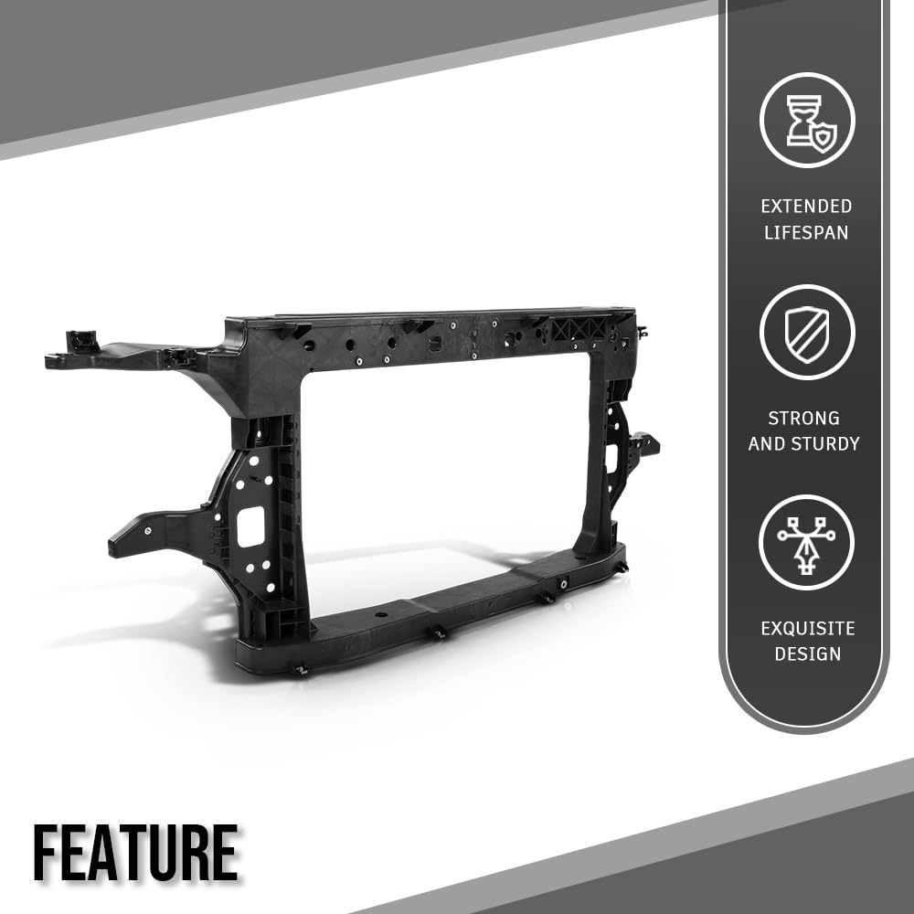 G-PLUS Radiator Support Core Compatible with Hyundai Venue Denim 2020-2021, Fit Hyundai Venue Limited 2022-2024 64101K2000, HY1225226 Black