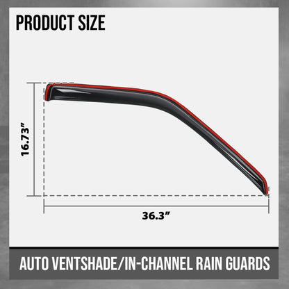 G-PLUS in-Channel Rain Guards 2pcs Compatible with Nissan Pathfinder 1987-1990 Compatible with Nissan Pickup 2-Door Regular Cab 1987-1997 Smoke
