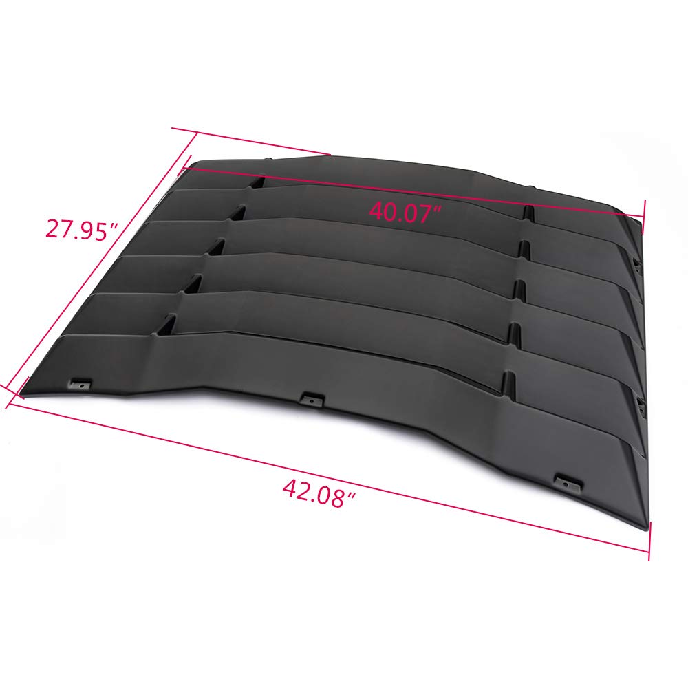 G-PLUS Replacement for Chevy Camaro 2016 2017 2018 2019 Rear Window Louvers Replacement Windshield Sun Shade Cover Lambo Style Matte Black