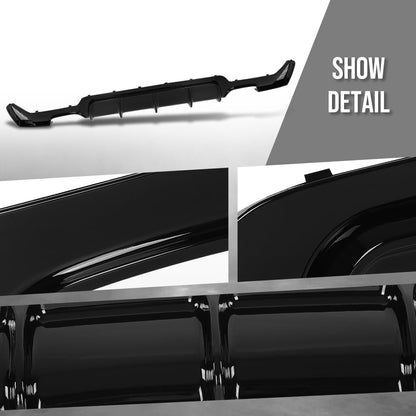 G-PLUS Rear Diffuser Compatible with BMW 4 Series F32 F33 F36 2014-2018 with M Sport Performace Rear Bumper Only Not Fit Regular Rear Bumper Black
