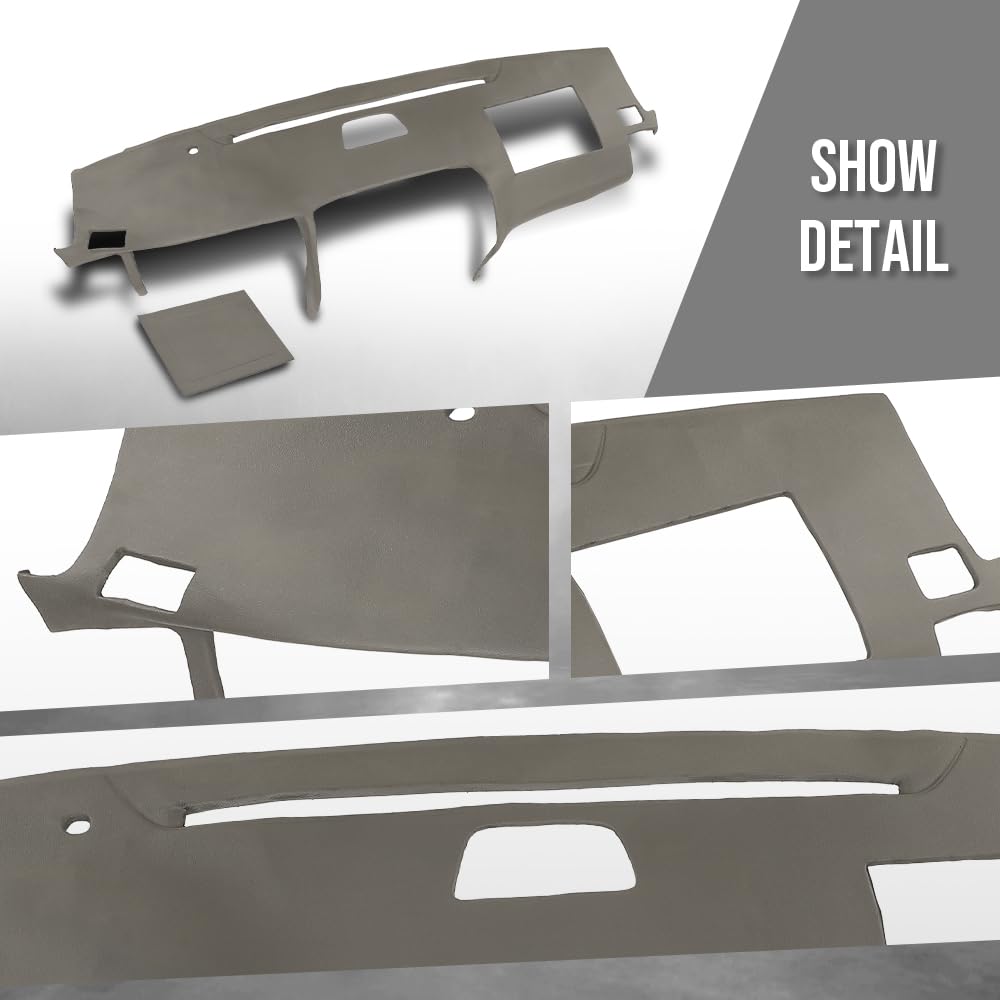 G-PLUS TPE Dash Cover Dashboard Compatible with LX GX470 2003-2009 w/Speaker Gray