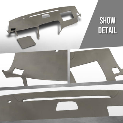 G-PLUS TPE Dash Cover Dashboard Compatible with LX GX470 2003-2009 w/Speaker Gray