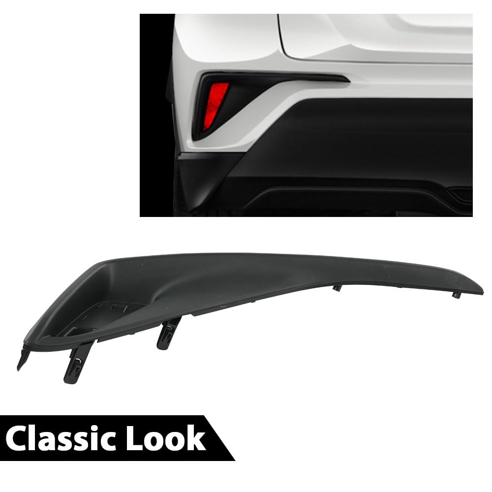 G-PLUS Bumper Insert Cover Plate Bumper Filler Rear Left Drive Side LH Compatible with Toyota CHR Nightshade 2021-2022/ Fits Toyota CHR XLE 2018-2022 52164F4020 TO1138101
