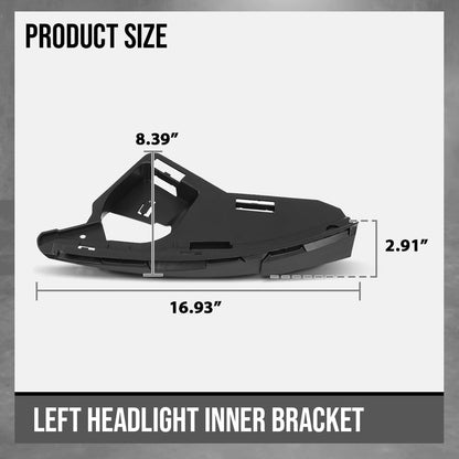 G-PLUS Headlight Inner Holder Bracket Left Driver Side Compatible with Volvo XC60 2009 2010 2011 2012 2013 30763433 Black