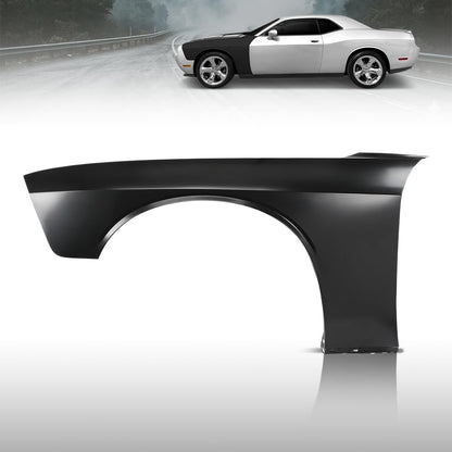 G-PLUS Front Left Driver Side Fender Compatible with Dodge Challenger 2008-2023(Models without Wide Body Option) 68275471AA, CH1240285 Black