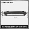 G-PLUS Rear Lower Bumper Cover Fascia Compatible with Jeep Cherokee 2019-2023, Fit Models with Advanced Park Assist System, 68407957AA, CH1100A49, Black