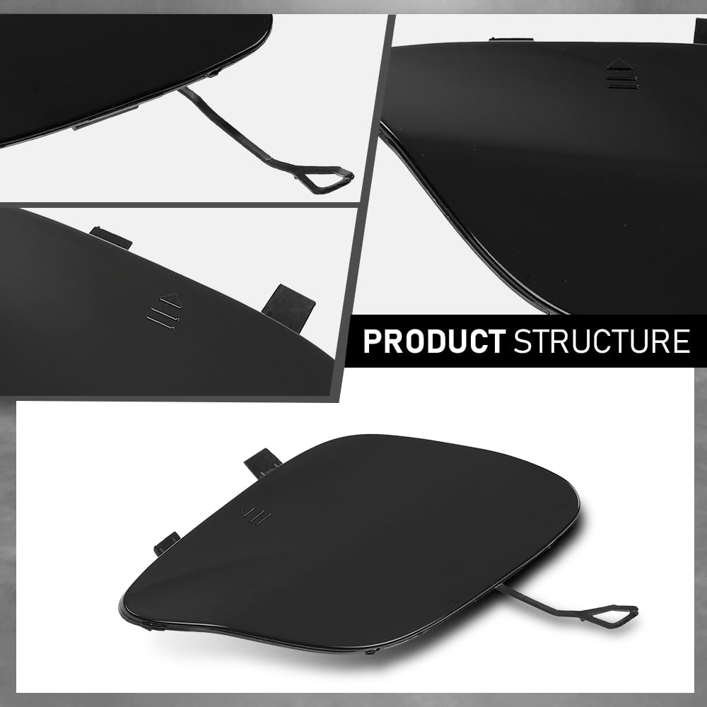 G-PLUS Front Bumper Tow Eye Hook Cover Cap Compatible with Benz C63AMG W205 C300 C400 2015-2018 2058850724, A2058850724