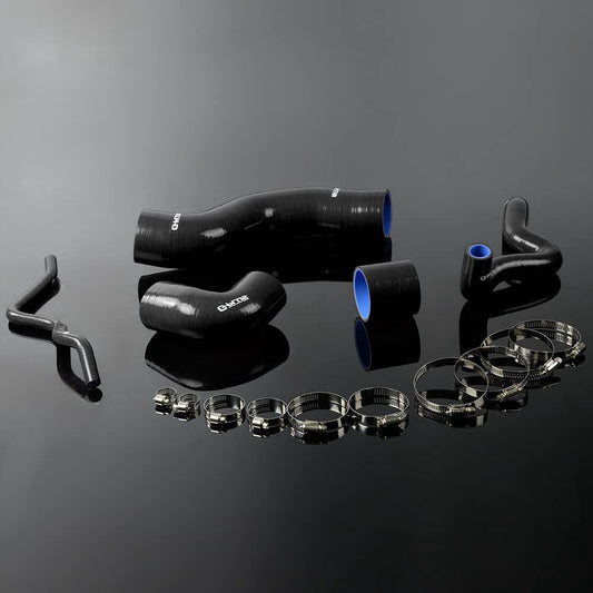 G-PLUS Silicone Turbo Induction Tube Pipe Hose Kit Clamps Compatible With 1996-2005 VW Golf IV MK4 BORA 1.8T Compatible With JETTA 5pcs Black