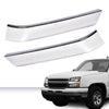 G-PLUS Chrome Grille Molding Trim Compatible With Chevy Silverado 1500 Classic HD 2500 3500 2003-2007 LH & RH Grill Trims Set 10397972, GM1213105, 10397973, GM1212105