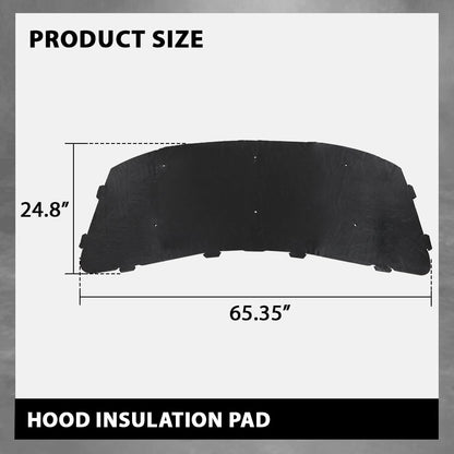 G-PLUS Hood Insulation Pad with Clips Black Compatible with 2002-2012 Land Rover Range Rover