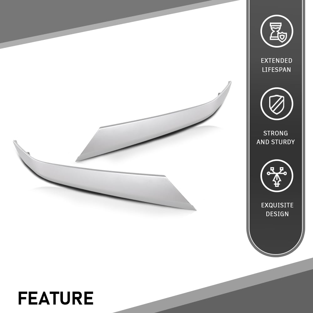 G-PLUS Front Bumper Trims Compatible with Hyundai Santa Fe SEL Plus 2019,Fit Hyundai Santa Fe (submodel: Essential, Limited, Luxury, Preferred, Preferred Turbo, SE, SEL, Ultimate) 2019-2020 Chrome