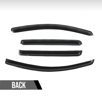 G-PLUS in-Channel Window Visors Window Deflectors Side Wind Deflector Compatible with Chevy Colorado Crew Cab 2023-2025 Fit GMC Canyon Crew Cab 2025 Not Fit Extended/Double Cab 4PCS Smoke