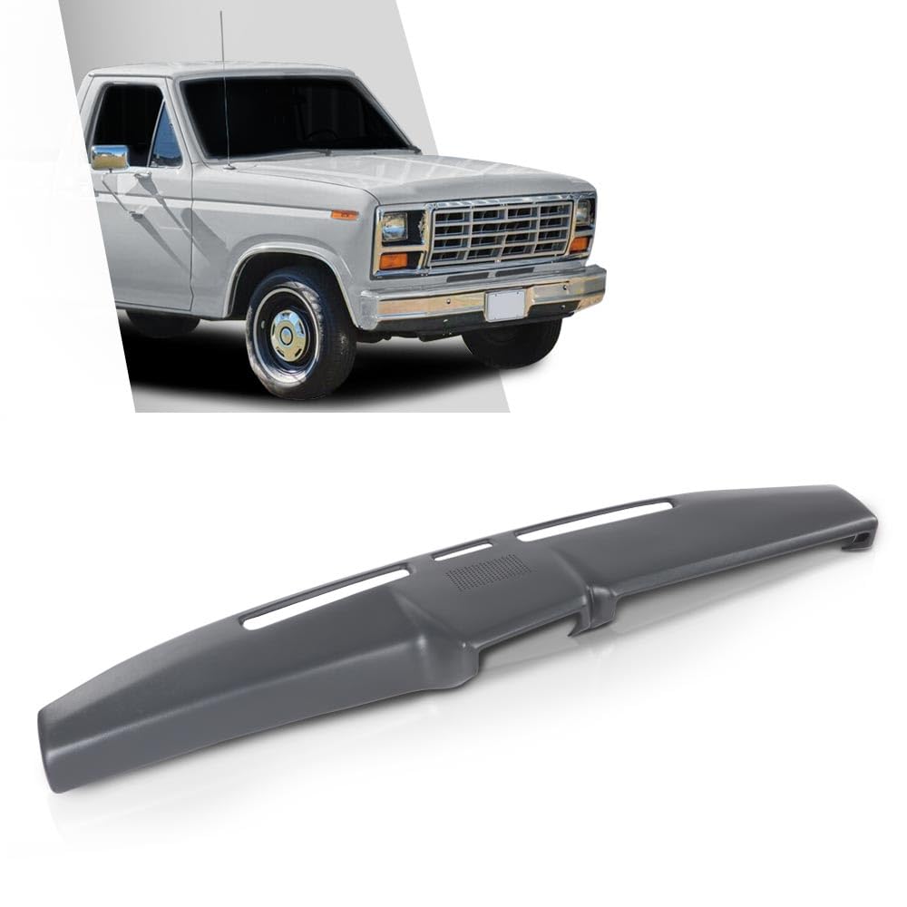 G-PLUS Dash Cover Compatible with Ford F100 F150 F250 F350 Bronco 1980-1986 12108LGR Light Gray