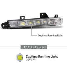 G-PLUS LED Fog Lights 2PCS for Benz W221 S63 AMG 2007-2013 Left Right DRL Additional Angle