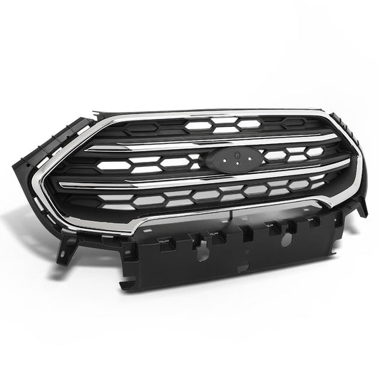 G-PLUS Front Bumper Upper Grille Assembly, Compatible with Ford Ecosport 2018-2022, Chrome & Black, GN15-17B968-AAW