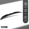 G-PLUS Rear Trunk Spoiler Wing Compatible with BMW 4-Series F32 2 Door Coupe 428i 435i 440i 2012 2013 2014 2015 2016 2017 2018 2019 2020 Rear Spoiler Wing Glossy Black