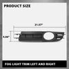 G-PLUS Pair Fog Light Trim, Compatible with Audi A6 Base 2006-2008/ A6 Quattro Base 2005-2008, Left Driver & Right Passenger Side 2PCS, 4F0807682A01C, 4F0807681A01C