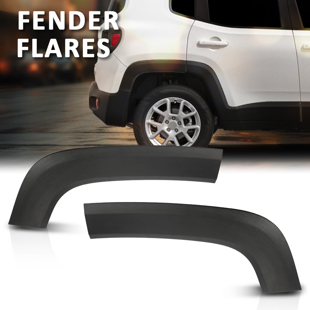 G-PLUS Rear Fender Trim Molding Moulding Driver Left and Passenger Right Compatible with Jeep Renegade 2015-2023 Fender Flares 5XB67LXHAA, 5XB66LXHAA, CH1790104, CH1791104