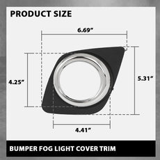 G-PLUS 2PCS Fog Light Cover Trim for Toyota RAV4 2009-2012 Front Bumper Additional Angle