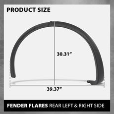 G-PLUS Rear Fender Flare Pair Wheel Arch Molding Close-up View