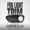 G-PLUS Fog Light Trim Driving Lamp Front Driver Left Side Hand Compatible with Porsche Cayenne Turbo 2011 2012 2013 2014, Fit Porsche Cayenne Turbo S 2013-2014 95850509300, PO1038105 Black