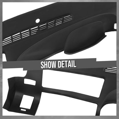 G-PLUS TPE Dash Cover Dashboard Compatible with Chevy Silverado 2007-2013 (LS, LT, Work Truck ONLY), Fit GMC Sierra 2007-2013 (SL, SLE, or Work Truck ONLY), Fit Dual Glovebox Style Dashes Black