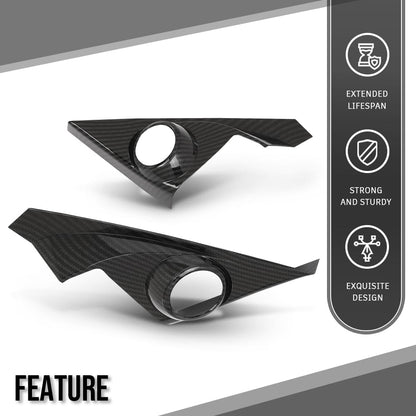 G-PLUS Speaker Cover Trim Compatible with Honda Civic 10th Sedan 2016 2017 2018 2019 2020 2021 Carbon Fiber Black