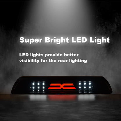 G-PLUS LED Third Brake Light Compatible with Toyota Tundra 2007-2018, 3rd High Mount Cargo Light, Type X, Smoky Lens Black Housing, 81570-0C050