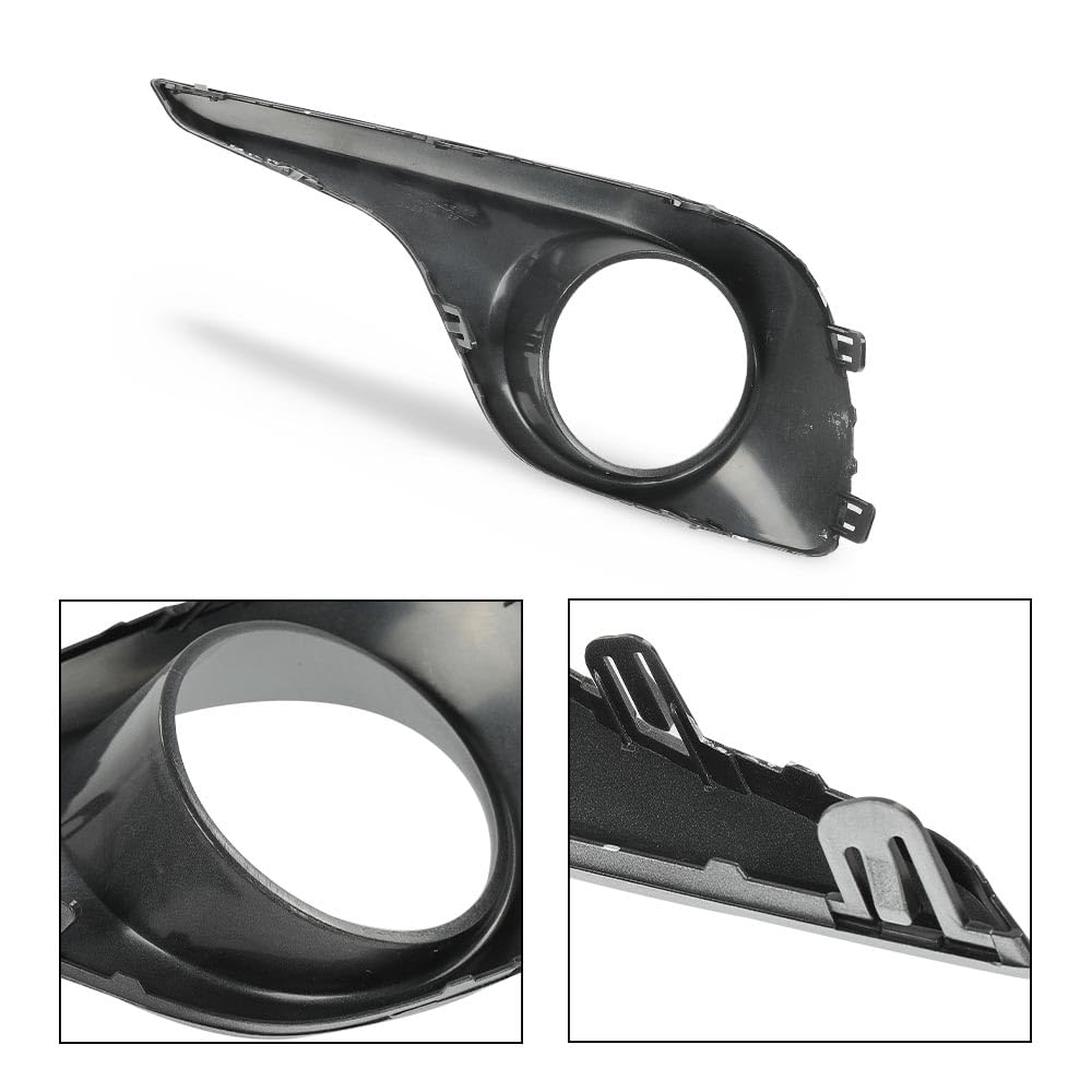 G-PLUS Front Fog Light Lamp Cover Trim Pair, Compatible with Toyota Highlander 2011 2012 2013 TO1038154 TO1039154 814810E060 814820E080, Driver & Passenger Side Fog Light Trim Silver