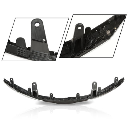 G-PLUS Front Bumper Upper Hood Grill Compatible with Toyota Sienna 2021-2022 Gloss Black/Silver