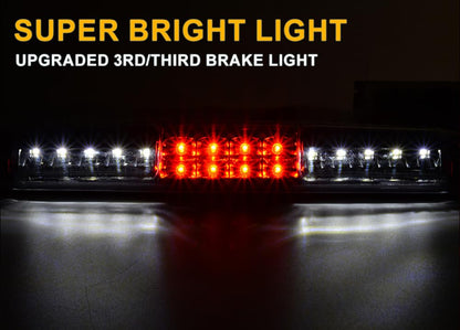 G-PLUS LED 3rd Brake Light Compatible with Chevy Silverado/GMC Sierra1500 2500 3500 1999-2007 Cargo Light Rear LED High Mount Stop Light Clear Lens Black Housing