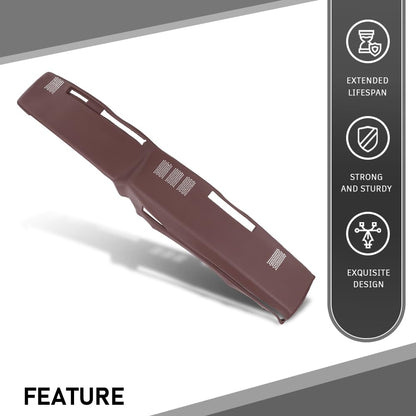 G-PLUS TPE Neutral Dashboard Dash Cover Red Compatible with 1981-1987 Chevy GMC Full Size Pickup/1981-1991 Chevy GMC SUV
