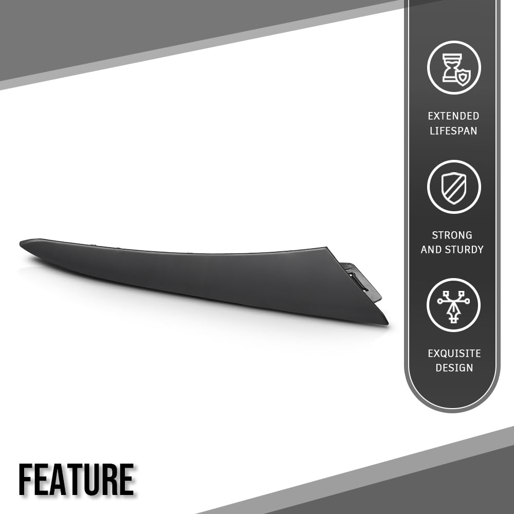 G-PLUS Headlight Molding Trim Front Right Side Compatible with Honda Civic 2022 2023 2024 HO1213131, 71202T20A01 Black