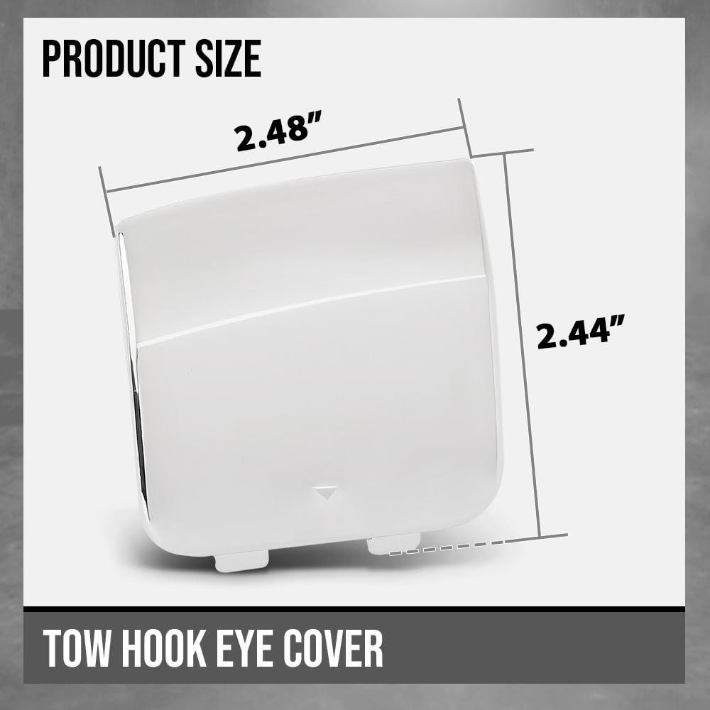 G-PLUS Rear Bumper Tow Hook Eye Cover Compatible with Benz W247 GLB Class GLB250 2020-2021 2478857301, 2478857401 Silver