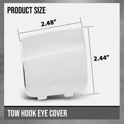 G-PLUS Rear Bumper Tow Hook Eye Cover Compatible with Benz W247 GLB Class GLB250 2020-2021 2478857301, 2478857401 Silver