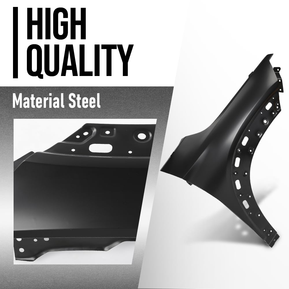 G-PLUS Fender Front Right Passenger Side Compatible with Chevy Trailblazer 2021-2026 Black