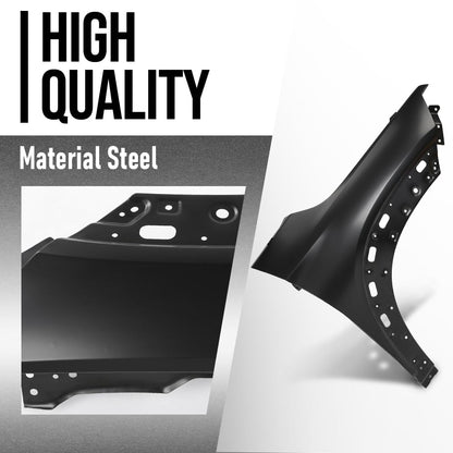 G-PLUS Fender Front Right Passenger Side Compatible with Chevy Trailblazer 2021-2026 Black